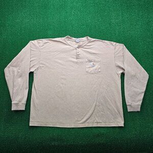 Carhartt Tshirt Mens 2XL Beige Loose Fit Heavyweight Workwear Pocket K128 DES